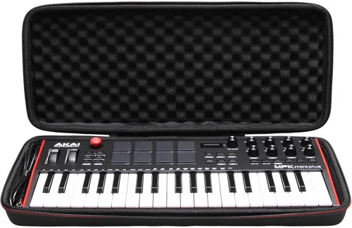 Vista 8 de LTGEM - Funda rígida para Akai Professional MPK Mini Plus - Controlador de teclado MIDI USB - Bolsa de almacenamiento protectora de viaje