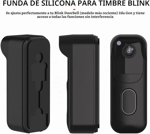 Vista 7 de Funda de silicona para Blink Video Doorbell (2.ª generación), funda protectora de silicona resistente a la intemperie con borde para la nueva cámara