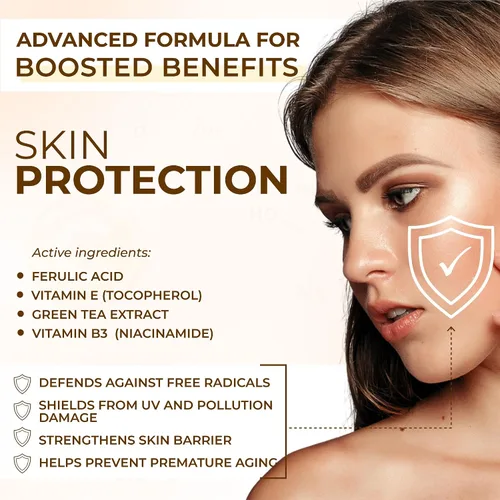 Vista 8 de All Natural Pure - Suero facial con 20% de vitamina C + 6 potenciadores activos para manchas oscuras, arrugas, iluminación, hidratación, tono
