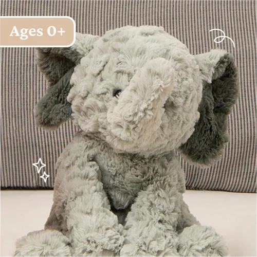 Vista 5 de GUND Cozys Collection Elefante de peluche, animales de peluche para edades de 1 año en adelante, gris, 10 pulgadas
