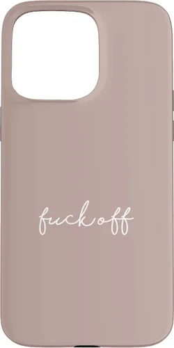 Vista 31 de Funda para iPhone 16 Pink Taupe Fuck Off Divertida manuscrita a mano con refranes sarcásticos groseros