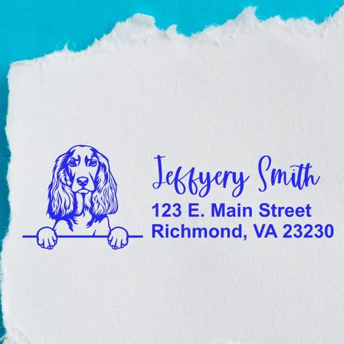 Vista 107 de American Bulldog Stamp Duo, Custom Return Address for Dog Lovers, Personalized Mail Mark for Letters and Cards