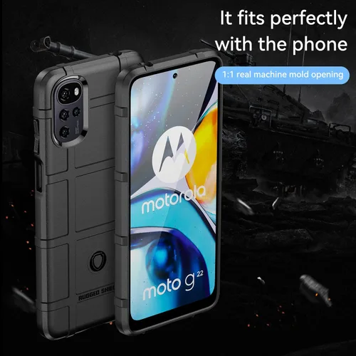 Vista 3 de Funda delgada para Motorola G22, funda para Moto E32, funda para Moto E32S, resistente funda protectora con protección de grado militar a prueba
