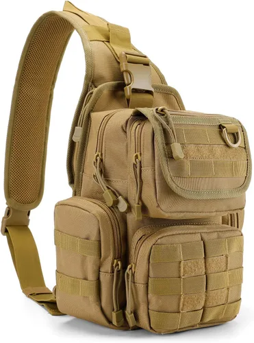 Vista 9 de G4Free - Mochila táctica de eslinga EDC con funda de pistola ajustable, mochila de hombro con rango de asalto 600D Polyester, 10.6*5.9*8.6 Inches