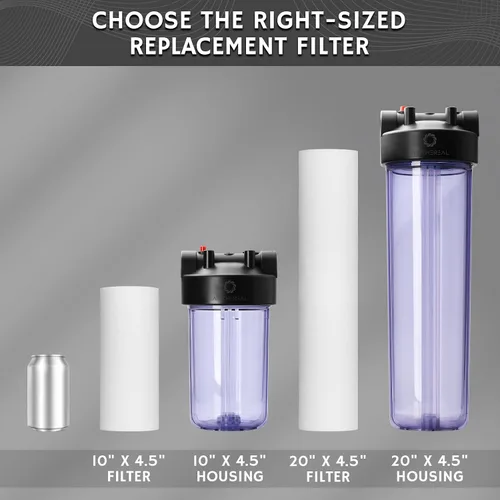Vista 7 de Airthereal Filtro de agua de sedimentos PP para toda la casa de 10 x 4.5 pulgadas, cartucho de repuesto de filtro de agua de 10 pulgadas para agua