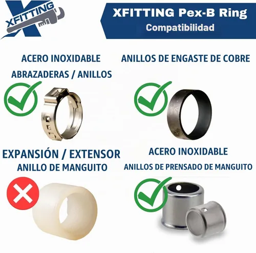 Vista 6 de Paquete de 1 válvula de bola XFITTING de 1/2 pulgada Mini Pex con mango de metal, 1/4 de vuelta