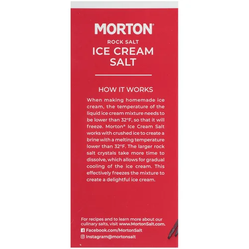 Vista 3 de Morton Sal de helado, sal de roca, (4 libras), paquete de 4, ideal para hacer helado