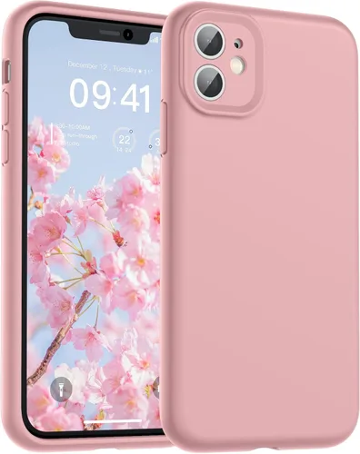 Vista 225 de SUPFINE - Funda diseñada para iPhone 12, silicona líquida premium con [forro de microfibra suave antiarañazos][protección de cámara mejorada], funda