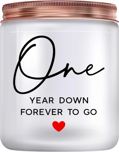 Vista 8 de Velas de feliz aniversario, regalos para ella, él, pareja, 1, 2, 5, aniversario de un año, regalos románticos para esposa, marido, novia, novio