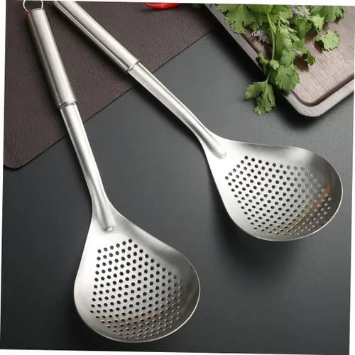 Vista 9 de Colador de fideos ergonómico para freír para uso doméstico, accesorio esencial de cocina para cocinar y preparar alimentos, herramienta colador
