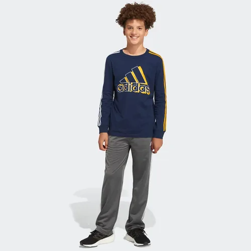 Vista 3 de adidas Camiseta de manga larga dividida de 3 rayas para niño