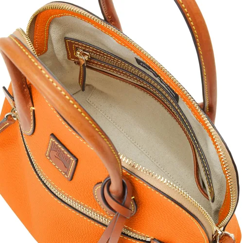Vista 3 de Dooney & Bourke Bolso de mano, bolso de mano con cúpula de grano de guijarros - Clementine, Naranja