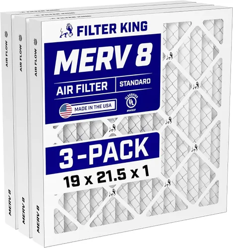 Vista 307 de Filter King Filtro de aire de 5.5x13.5x1 Paquete de 3 Filtros plisados MERV 8 HVAC para horno A/C Fabricado en Estados Unidos Tamaño real