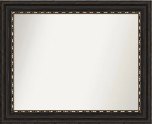Vista 48 de Amanti Art Espejo de pared personalizado no biselado (25 x 25 pulgadas), marco de bronce acentuado, varios tamaños personalizados, espejo de baño