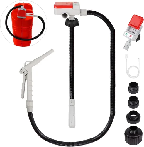 Vista 9 de Bomba de transferencia de combustible (3.2 GPM) con sensor de parada automática, manguera de 51 pulgadas de transferencia automática de bomba de gas