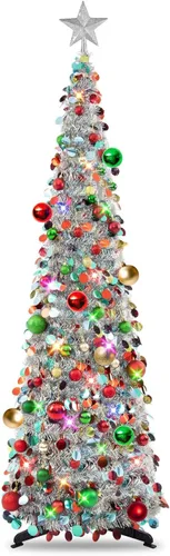 Vista 43 de N&T Nieting - Árbol de Navidad de oropel Negro