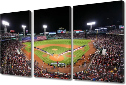 Vista 91 de TUMOVO Arte de pared en lienzo para estadio deportivo, arte de pared de campo Wrigley en Chicago, pinturas de Chicago, impresiones sobre lienzo