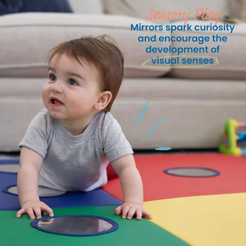 Vista 4 de ECR4Kids SoftZone 123 Look at Me - Tapete de actividades plegable, surtido Variado