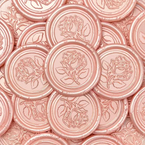 Vista 11 de 25 Piezas Calcomanías de Sellos de Cera Hechas a Mano, Sellos para Sobres, Calcomanías de Cera Autoadhesivas para Invitaciones de Fiestas de Boda