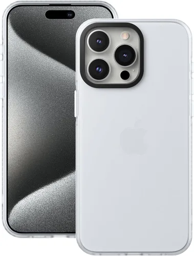 Vista 9 de Cresee Funda compatible con iPhone 15 Pro (6.1 pulgadas), funda translúcida mate para hombres, mujeres, niñas, cubierta trasera delgada, melocotón