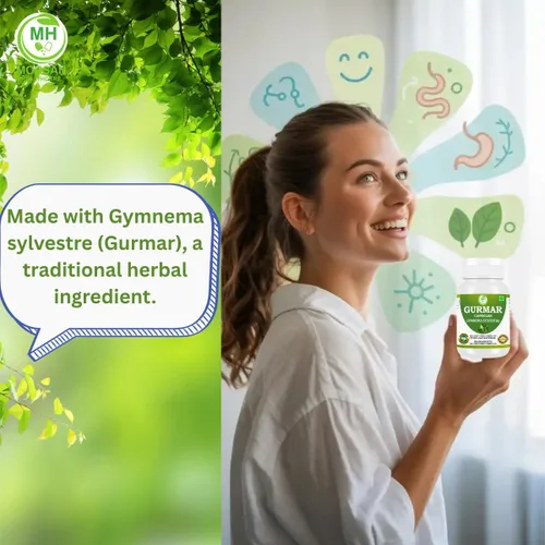 Vista 7 de Morsan Healthcare Gurmar (Gymnema sylvestre) Cápsulas de 500 mg 60 cápsulas veganas Extracto natural del Himalaya Suplemento de hierbas puras