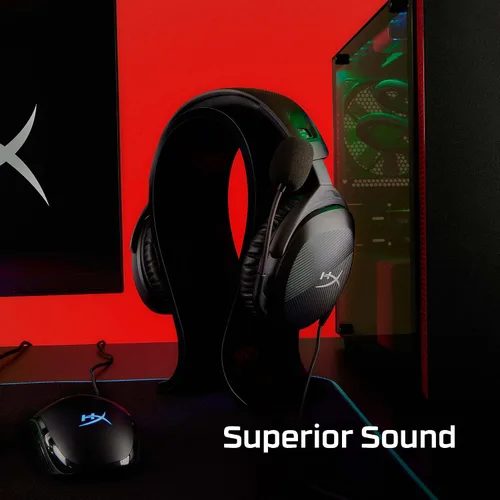 Vista 5 de HyperX Cloud Stinger 2 - Auriculares para juegos, auriculares DTS X Spatial Audio, auriculares ligeros sobre la oreja con micrófono, función
