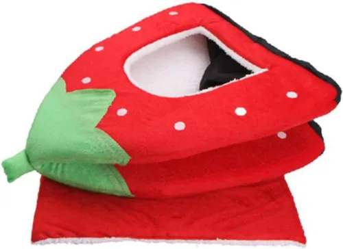 Vista 8 de Mipcase Elegante cama de fresa para mascotas, casa para gatos, compacta, fácil de mascotas, cama para dormir
