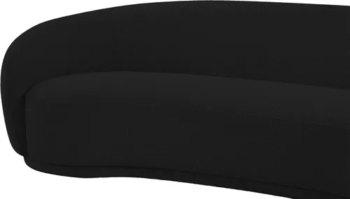 Vista 10 de Meridian Furniture 693Black-S Hyde Collection Modern Sofá tapizado de tela Boucle contemporáneo, negro, 89.5 pulgadas de ancho x 38 pulgadas