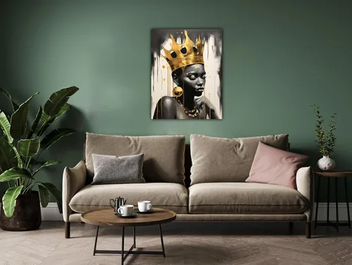 Vista 199 de Arte de pared afroamericano, decoración de rey y reina bailarín negro para sala de estar, arte de pareja de amor negro para dormitorio, lienzo