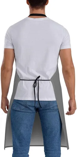 Vista 4 de Delantal personalizado con bolsillos para mujeres y hombres, diseño personalizado de tu imagen texto logotipo para cocina delantales de cocina