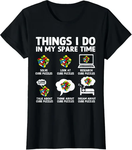Vista 41 de Things I Do in My Spare Time Cube Puzzle Speed Cubing Camiseta
