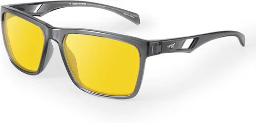 Vista 5 de KastKing IllumiLens Gafas de visión nocturna, gafas de conducción nocturna para hombres y mujeres, reducen el deslumbramiento y mejoran la visión