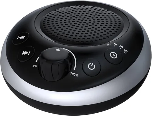 Vista 8 de Máquina de sonido portátil Máquina de ruido blanco, sin parar, 30 sonidos relajantes para bebés, niños y adultos, máquina de sueño de ruido rosa