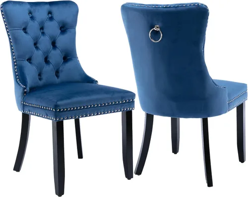 Vista 11 de Juego de 2 sillas de comedor de terciopelo beige, modernas sillas de cocina tapizadas