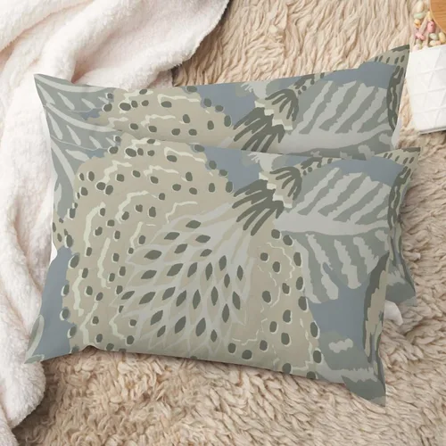 Vista 23 de Juego de 2 almohadas coloridas de estilo chinoiserie, color rosa intenso, azul real, peonía, floral, blanco, lino, estilo chinoiserie, para sofá