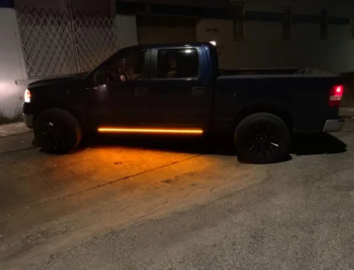 Vista 6 de iJDMTOY Kit de iluminación LED flexible de 40 pulgadas con 63 SMD para estribo/paso lateral, compatible con camionetas SUV, ámbar y amarillo
