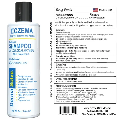 Vista 2 de Dermasolve Champú para aliviar el eccema – Terapia libre de cuero cabelludo y caspa que protege, hidrata y repara la piel para niños y adultos, sin