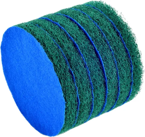 Vista 2 de Kichwit Paquete de 6 almohadillas de repuesto, súper abrasivas, verde (5 pulgadas)