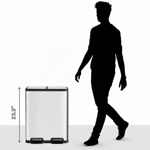 Vista 4 de ELPHECO - Papelera de cocina con doble compartimento