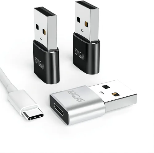 Vista 12 de Adaptador OTG para iPhone (paquete de 2) Dongle de auriculares USB C hembra a Lightning Macho, cargador convertidor de sincronización de datos