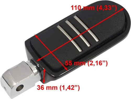 Vista 8 de Motocicleta cromo aluminio pie clavijas delantero pedal conductor clavijas con soportes para HONDA VF750 MAGNA 1996-2004 (G3I negro)