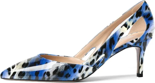 Vista 2 de Zapatos de tacón medio para mujer, con puntera puntiaguda, de 2.5 pulgadas