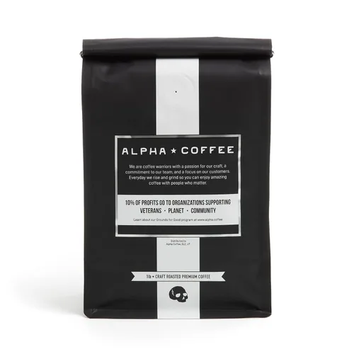 Vista 4 de Alpha Coffee Sundown - Café descafeinado orgánico prémium gourmet artesanal de 16 onzas Propiedad de veteranos - Café tostado especial en lotes