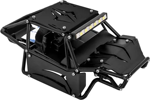 Vista 4 de INJORA Carcasa de Buggy de Roca de Nailon de 45g (1.59 oz) con Paneles Spider de Aluminio para 1/24 RC Crawler Car Axial SCX24 C10 JLU Bronco Base