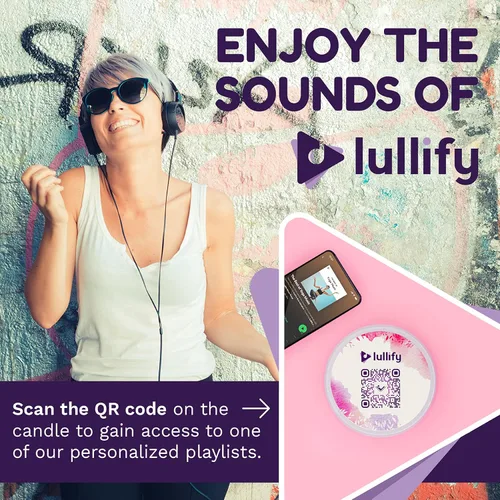 Vista 6 de Lullify Vela natural de soja y cera de abejas en las nubes perfumada para la curación y el bienestar