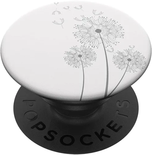 Vista 6 de Boceto vintage de diente de león para amantes de las flores PopSockets PopGrip: agarre intercambiable para teléfonos y tabletas PopSockets MagSafe