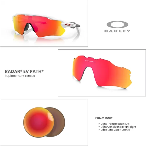 Vista 3 de Oakley Original Radar EV Path OO9208 PRIZM Replacement Lenses For Men For Women+ Bundle Microfiber Pouch -FRAMES NOT INCLUDED