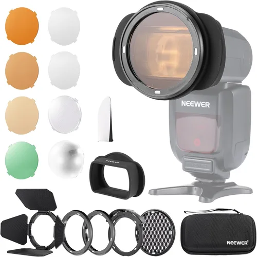 Vista 10 de NEEWER CRM2 Kit de accesorios magnéticos para flash de cabeza redonda