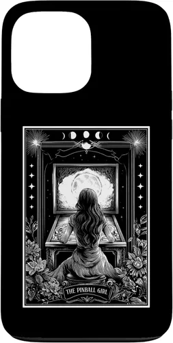 Vista 24 de The Pinball Girl Retro Arcade Game 80s Tarot Card Skeleton Case for iPhone 17