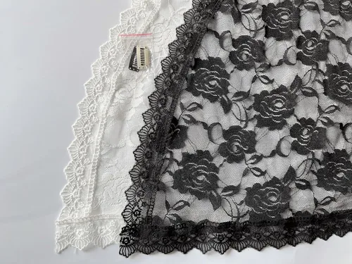 Vista 7 de Velo de mantilla de encaje suave y cómodo, 7 colores, estilo español, velo de encaje, cubierta de cabeza, forma de D